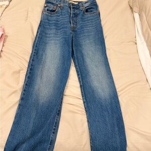Levi's Blue High waist Straight Leg Women's Jeans